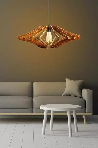 Taklampa Opviq Big Angel Valnöt MDF 59 x 55 cm - Tak- och vägglampor - 8682870861602 - 2