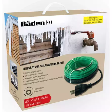 Sulanapitokaapeli Båden 2 m itsesäätyvä - Frostskyddskabel - 6438152090008 - 2